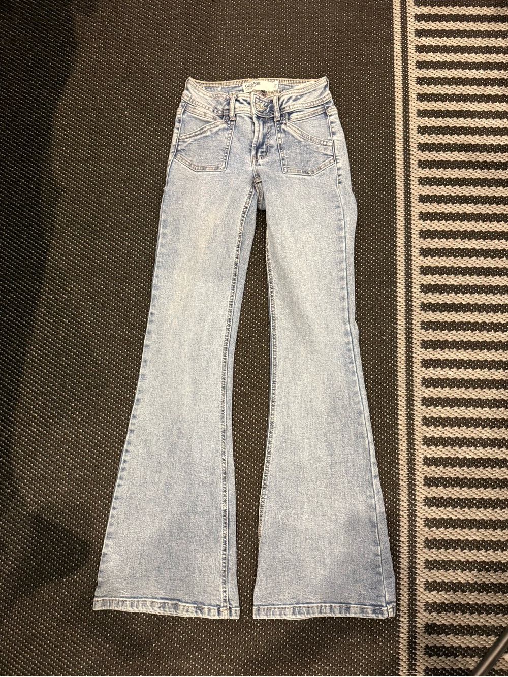 Garage Light Blue Flare Jeans